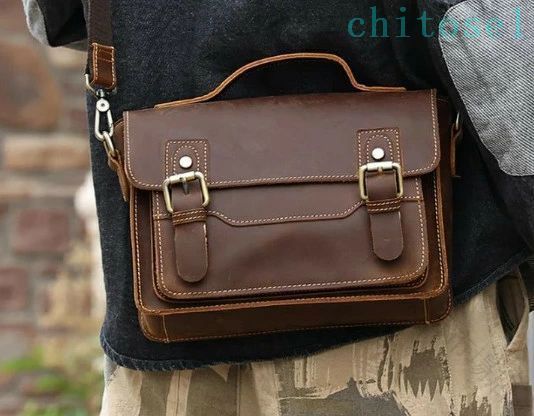 買いもとめる2点で5%OFF 納める力に優れた今めかしいな青写真 ショルダーバッグ 肩かけ御徒面子 手提げ御徒面子 納める可 メンズ 本革 心地よい 通い phoebehou 通学 アウトドア 2WAY 成人男性 一般受け 7.9in 商行為 難民キャンプ 余暇 雨合羽