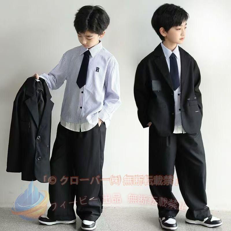 【期間限定800円OFFクーポン】卒業式 男子 スーツ ゆったり 小学生 中学生 170 180 卒服 入学式 男の子スーツゾンチー大きいサイズ 長袖 子供 結婚式 発表会 フォーマル 120 150 160 おしゃれ|フィービー