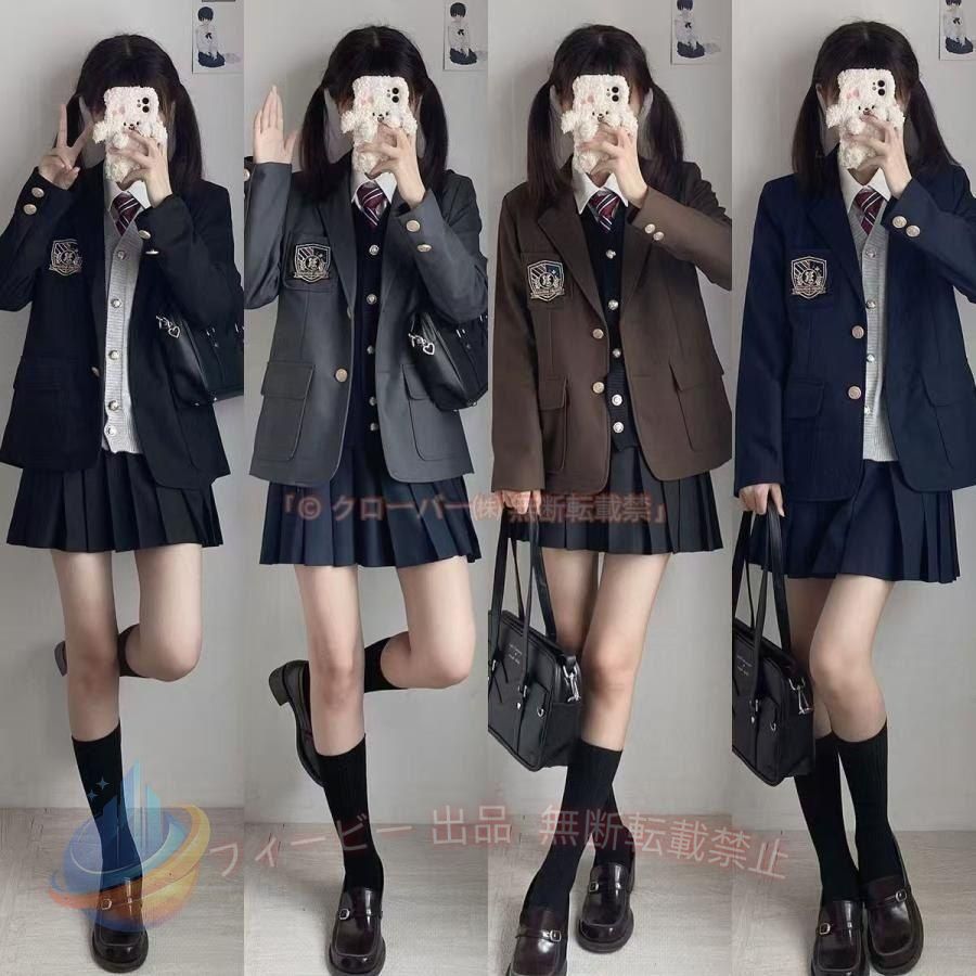 【期間限定800円OFFクーポン】卒業式 スーツ 女の子 6点セット 入学式 ベスト付 学校制服 JK制服 制服ゾンチーブレザー フォーマルスーツ スクール 子供スーツ 卒園式 女の子スーツ 中学生 ジ|フィービー