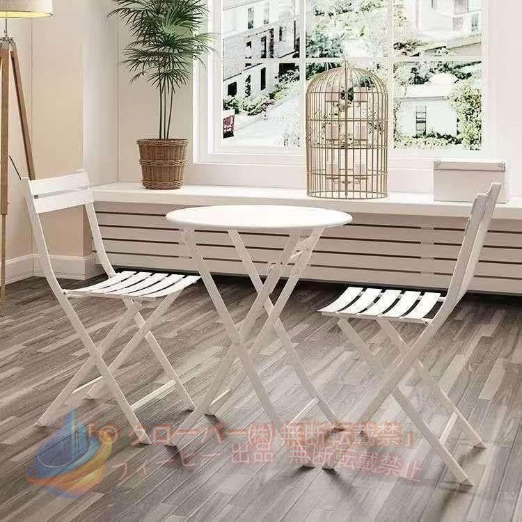 【期間限定1000円OFFクーポン】ガーデンテーブルセットアイアン雨ざらしおしゃれ雨に強い完成品折りたたみゾンチーベランダチェア3点庭テーブル組立不要直径60cm2人掛け屋外セット｜フィービー 15,587円