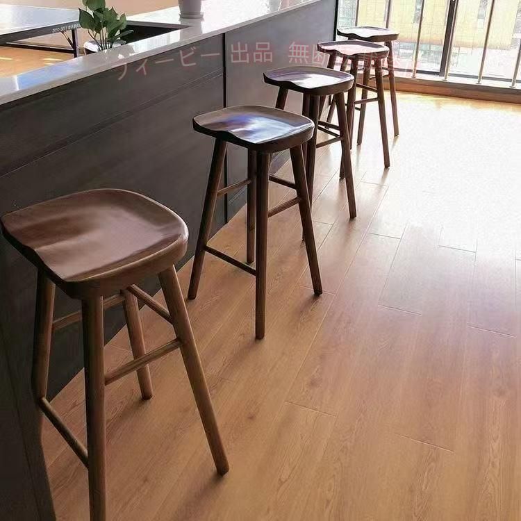 【期間限定800円OFFクーポン】木製スツールバーチェアハイチェア,55cm65cm75cmゾンチー スツール人間工学に基づいたデザインキッチンブレックファーストスツールバーカウンターベアリング|フィービー
