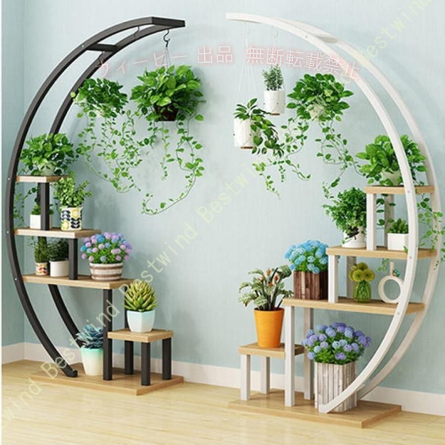 【期間限定1000円OFFクーポン】プランタースタンド フラワースタンド 園芸ラック コーナー盆栽スタンドゾンチー 植物棚飾り台 花台 室内 花置き棚 観葉植物 置き台 5段式 屋外 リビング｜フィービー