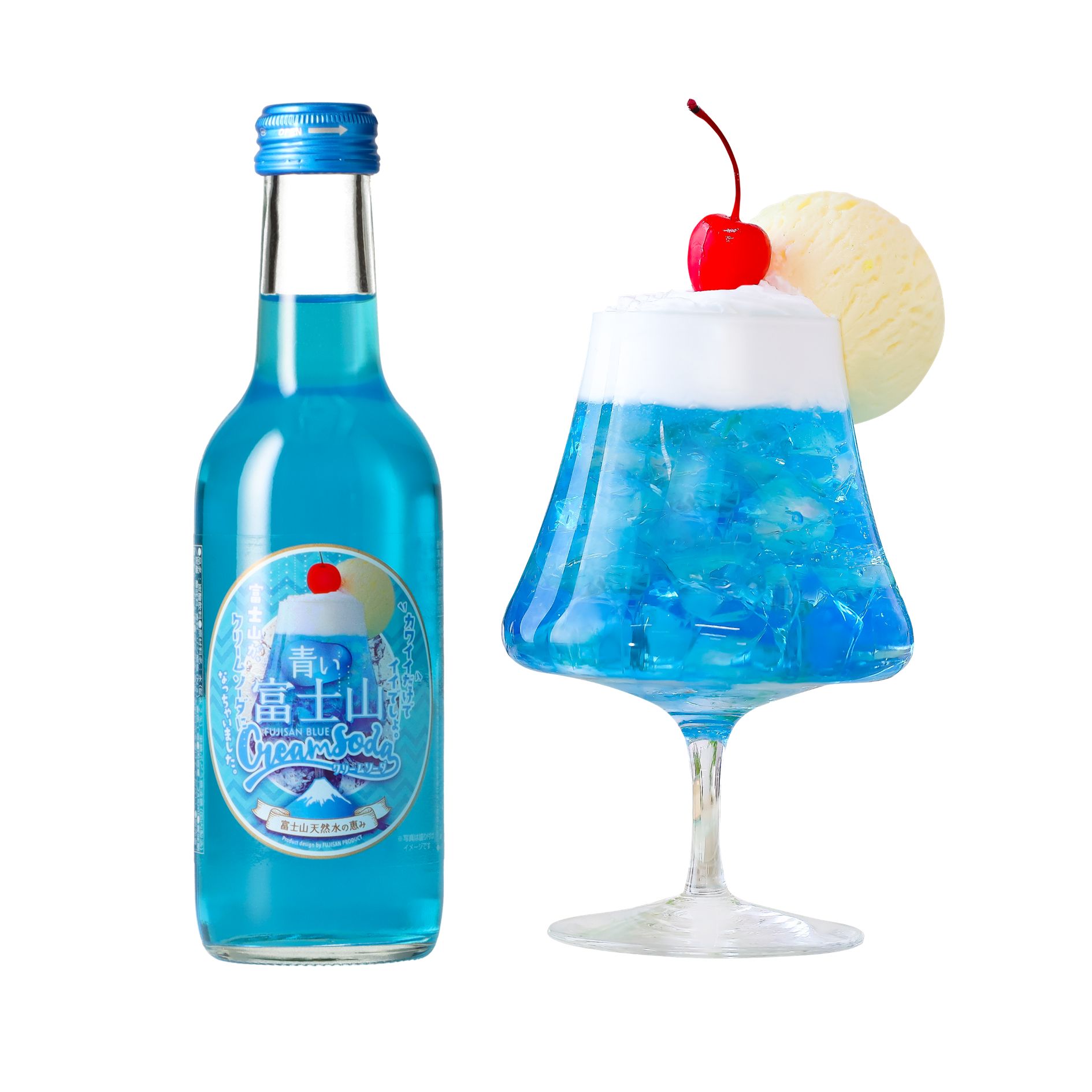 送料無料 \割引クーポン配布/ 青い富士山クリーム 24本 1ケース まとめ買い お買い得 業務用青いソーダ 地サイダー ご当地飲料 温泉 銭湯 青い飲み物 推し色 推し活 富士山プロダクト 贈答品 贈り物 山梨県 ご当地商品 富士山 山梨 お土産 青いスイーツ 山梨 お土産 お歳暮|富士の国やまなし特産品
