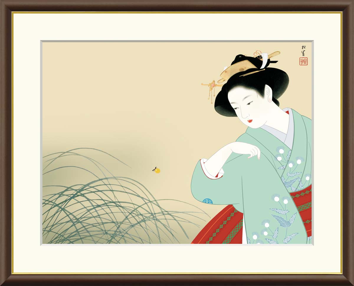 美品 掛け軸 上村松園筆「志ぐれ」四季美人画 名画 浮世絵 美品 掛け軸 上村松園筆「志ぐれ」四季美人画 名画 浮世絵 絵画