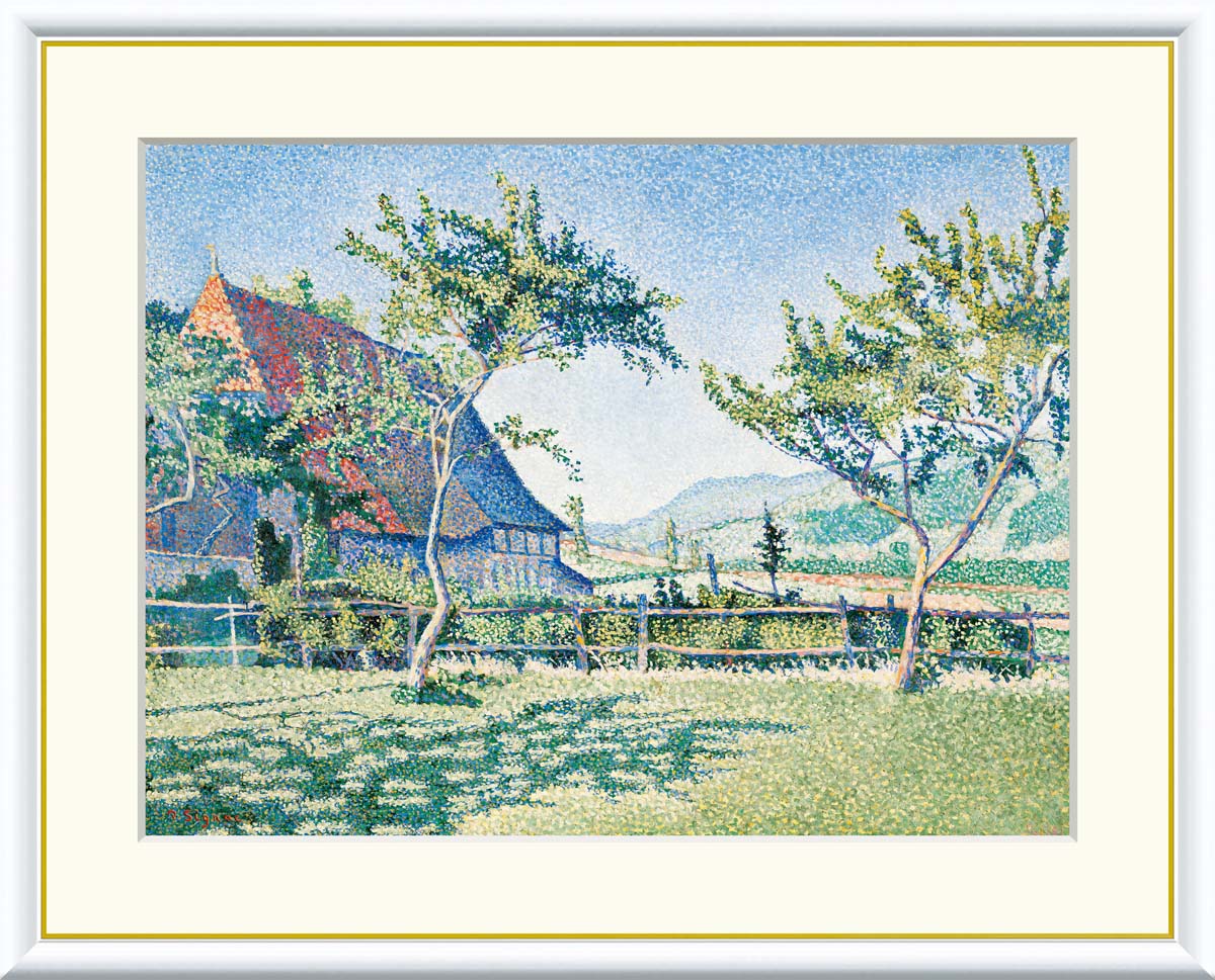 ポール・シニャック、【オトゥイユの橋】、希少画集画、新品高級額・額装付 ポール・シニャック、【オトゥイユの橋】、希少画集画、新品高級