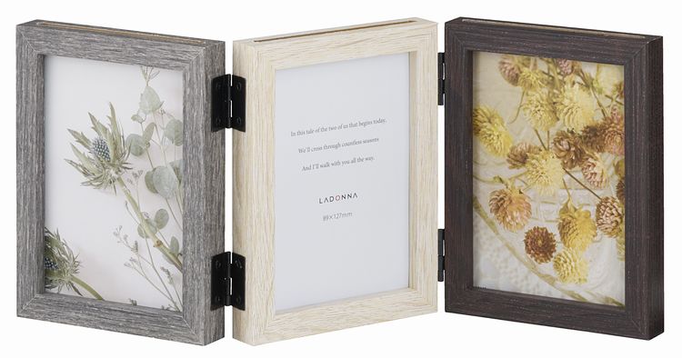 楽天市場】フォトスタンド L判 3枚 3連 誕生日 プレゼント 写真たて