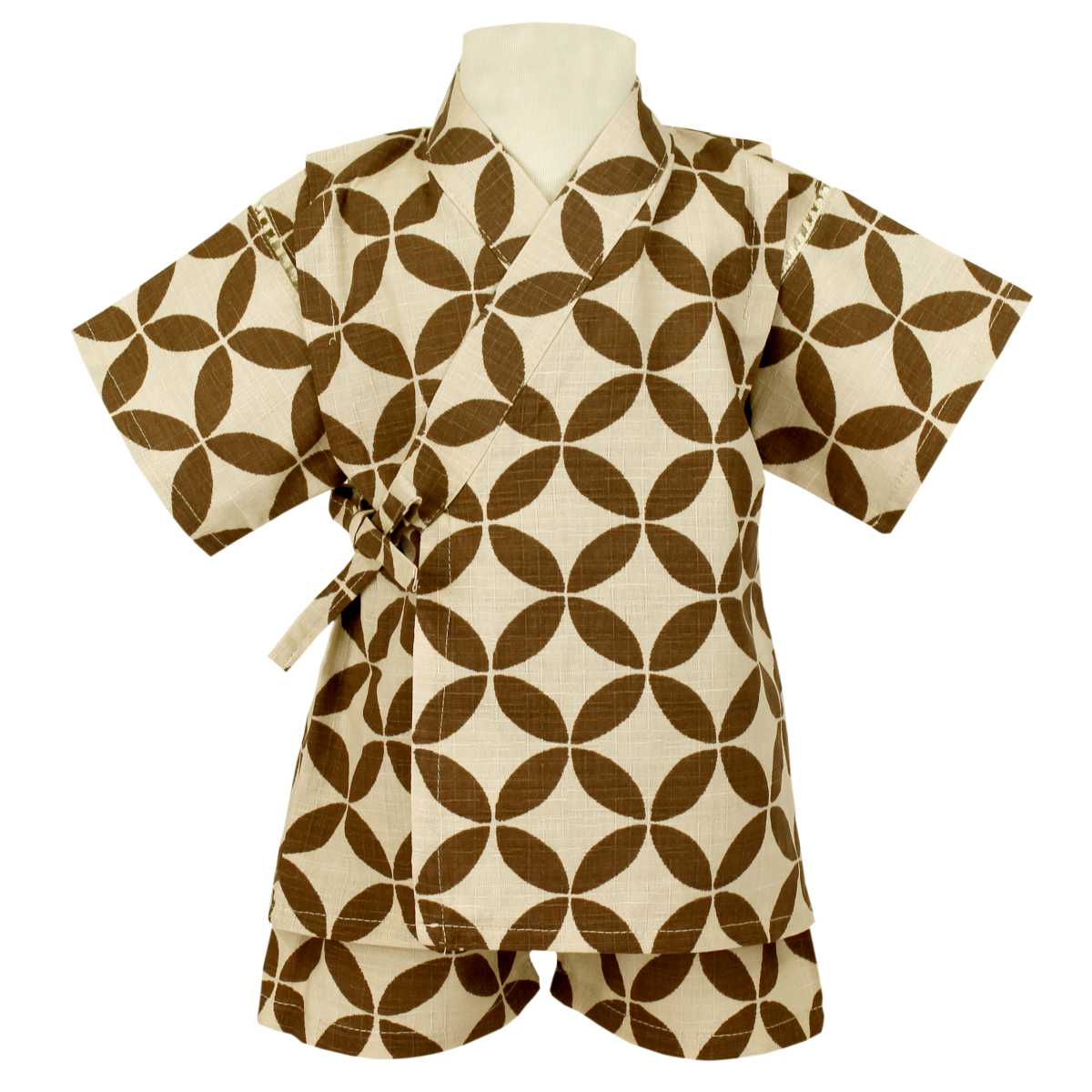 楽天市場 メール便 送料無料 甚平 男の子 ベビー 甚平 ベビー 男の子 綿100 おしゃれ 可愛い 上下セット 日本製生地 祭り 花火 暑さ対策 ボーイズ 男児 浴衣 ブラウン 80cm 90cm 95cm ボーイズ ベビー 浴衣 甚平 全2色 ピアニッシモ