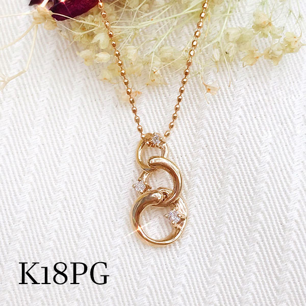 k18pg バブルデザイン ペンダントネックレス 泡 ダイヤモンド 小粒 かわいい キュート 3way 18金ピンクゴールド 細身 華奢 4月誕生石 バースデー ギフト プレゼント レディース ご褒美 成人 お祝い プチ 母の日 クリスマス 0.04ct ジュエリー