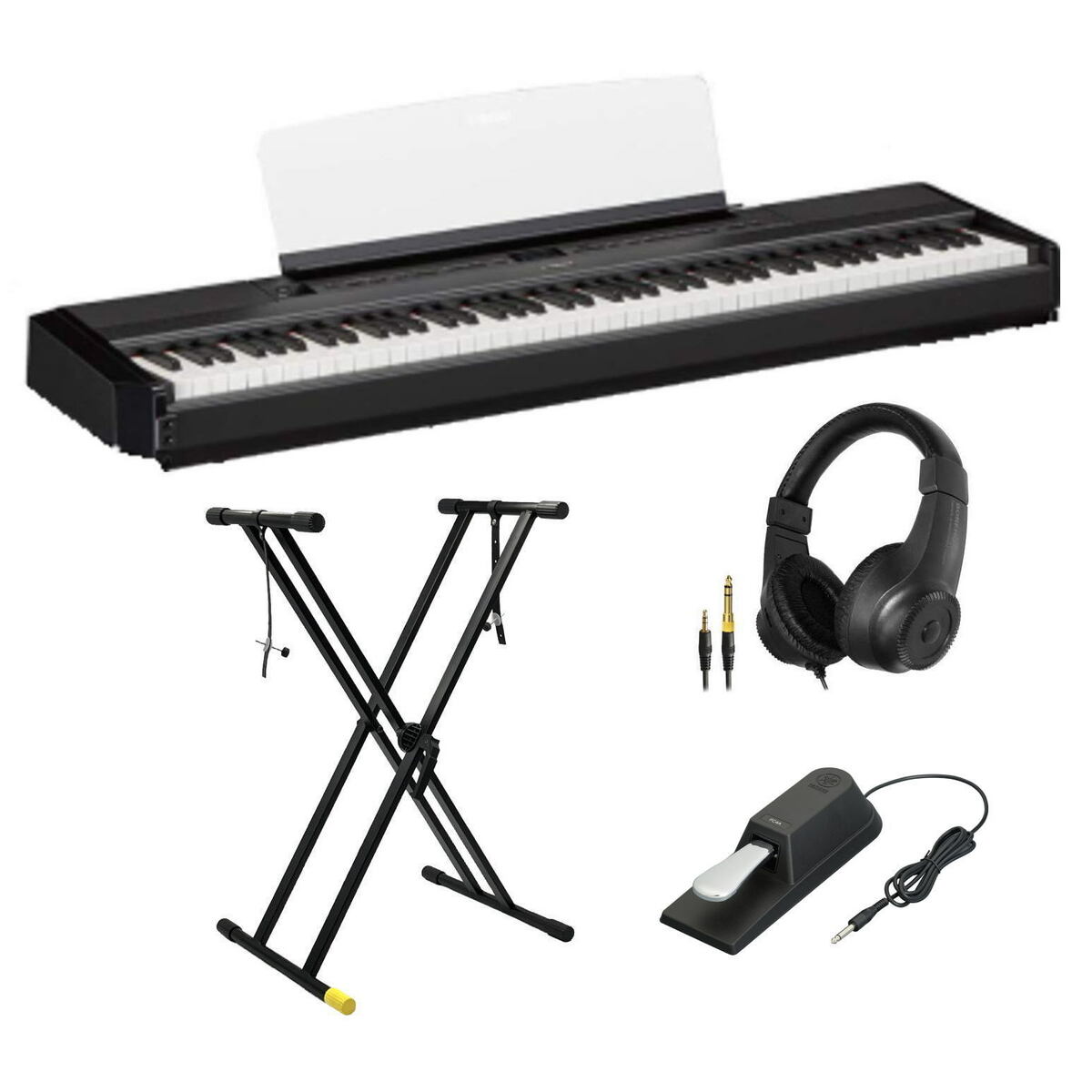 【送料無料】 ヤマハ YAMAHA P-515B 電子ピアノ ブラック P-シリーズ X型スタンドKS150DX 電子ピアノ用ヘッドホンセット 【木製鍵盤】