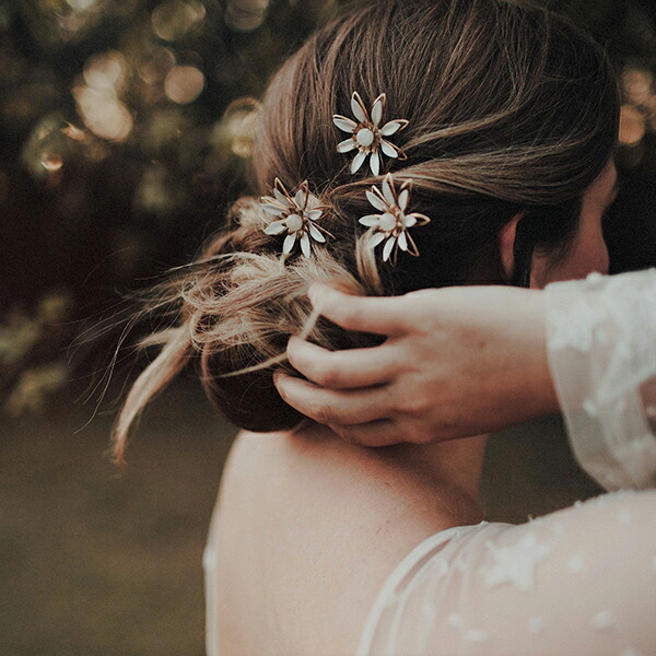 貨物輸送無料 マウスクリック郵便函 デイジーフラワーピン 3set ヘッドドレスヘッドパーツ 髢ピン 新婦 婚媾 ブライダルアクセ 縁定めアクセサリー 寄り合い Geo2 Co Uk