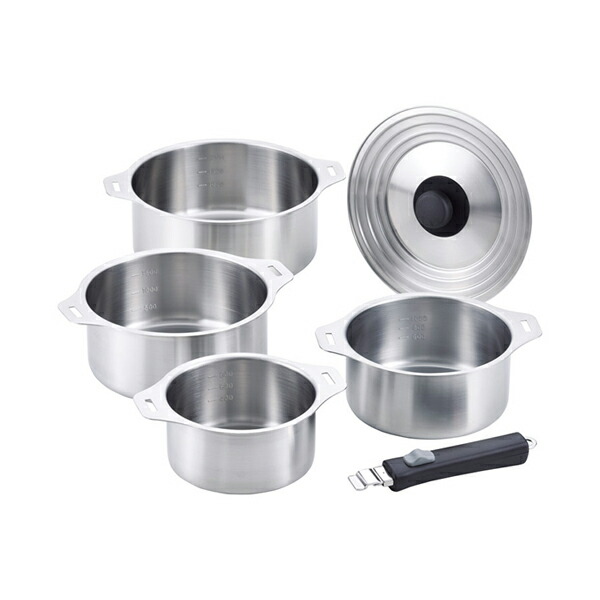 燕三 IH対応着脱式鍋4点セット (鍋 調理器具 キッチンアイテム ギフト プレゼント 贈り物 お祝い 内祝い 結婚祝い 結婚内祝い 出産内祝い お返し お礼 快気祝い 退職祝い 引越祝い 挨拶 人気 おすすめ)