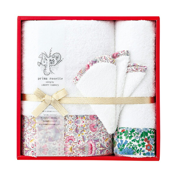 prima rosette using by LIBERTY FABRICS タオルセット (タオル 日用品 ギフト プレゼント 贈り物 お祝い 内祝い 結婚祝い 結婚内祝い 出産内祝い お返し お礼 快気祝い 退職祝い 引越祝い 挨拶 人気 おすすめ)