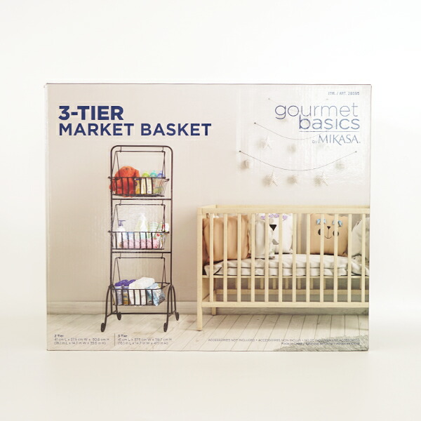 送料無料 3 Tier Basket Mikasa 3段バスケットラック かご 収納ボックス おしゃれ 片付け 模様替え ランドリー収納 洋服収納 マルチワゴン 収納家具 Andapt Com