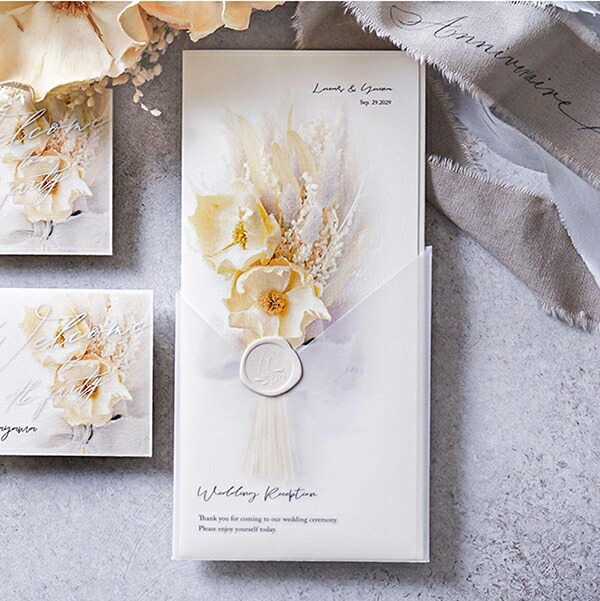 席次表 Charme ペーパーアイテム 10冊入り パームフラワー 手作りキット 結婚式 De Bouquet シャルムドブーケ