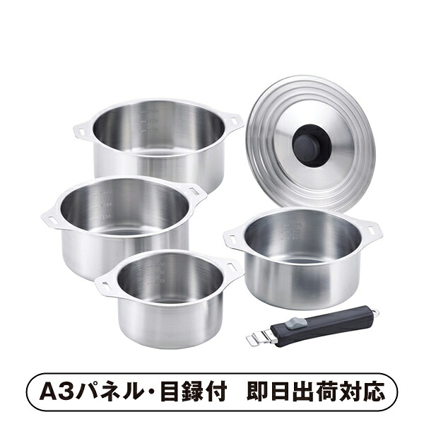 【送料無料】燕三 IH対応着脱式鍋4点セット【パネル・目録付】(景品 二次会 披露宴 結婚式 余興 忘年会 新年会 抽選会 社内イベント 運動会 ゴルフ コンペ ビンゴ クイズ 幹事 目録 パネル 盛り上がる 人気 話題 おすすめ)|PIARY(ピアリー)店