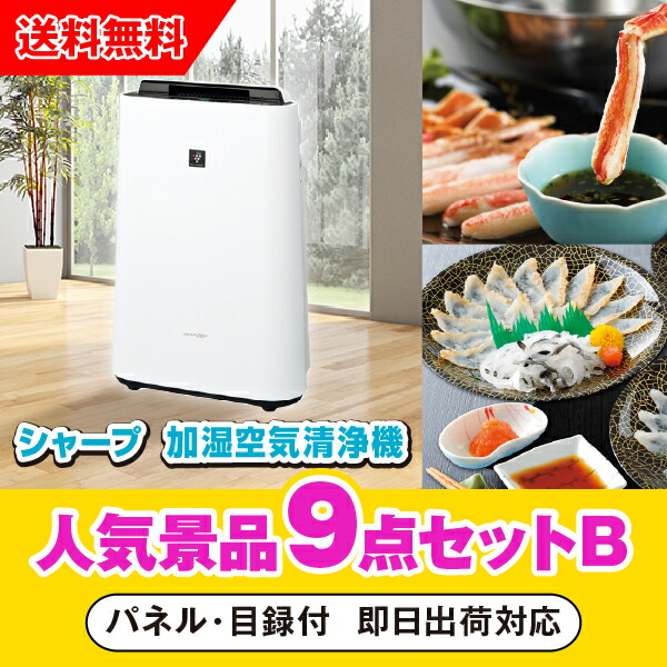 現金特価 ゴルフ 結婚式二次会 忘年会 新年会 コンペ 景品 あす楽対応可 シャープ加湿空気清浄機人気景品9点セットb 二次会 イベント 賞品 景品セット 景品 ビンゴ 抽選会 参加賞 Khnk18 Achisari Ge