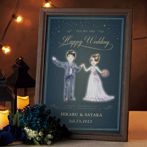似顔絵オーダー　ウェルカムボード  結婚祝い　結婚式　ウェルカムスペース　受付c 似顔絵オーダー 結婚式 ウェルカムボード ウェルカムスペース
