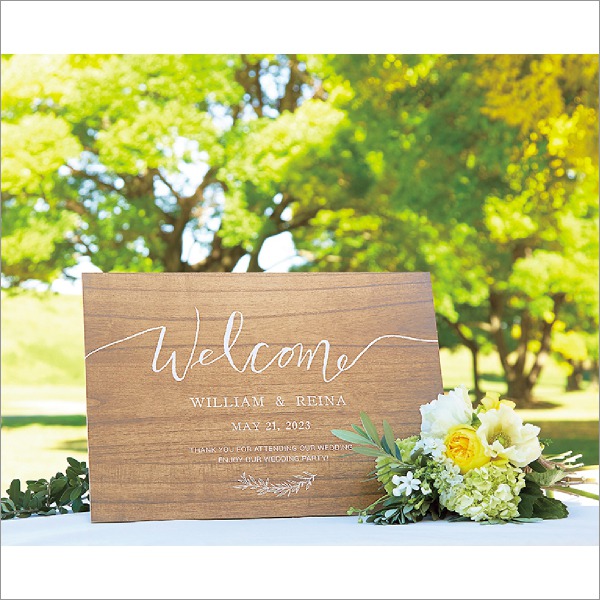 都庁採用 福島県庁採用 ウェディング 披露宴 ウッドスタイルウェルカムボード Sサイズ Design 01結婚式 ウエルカムスペース 自然 木目 ウッド調 おしゃれ インテリア Ww101