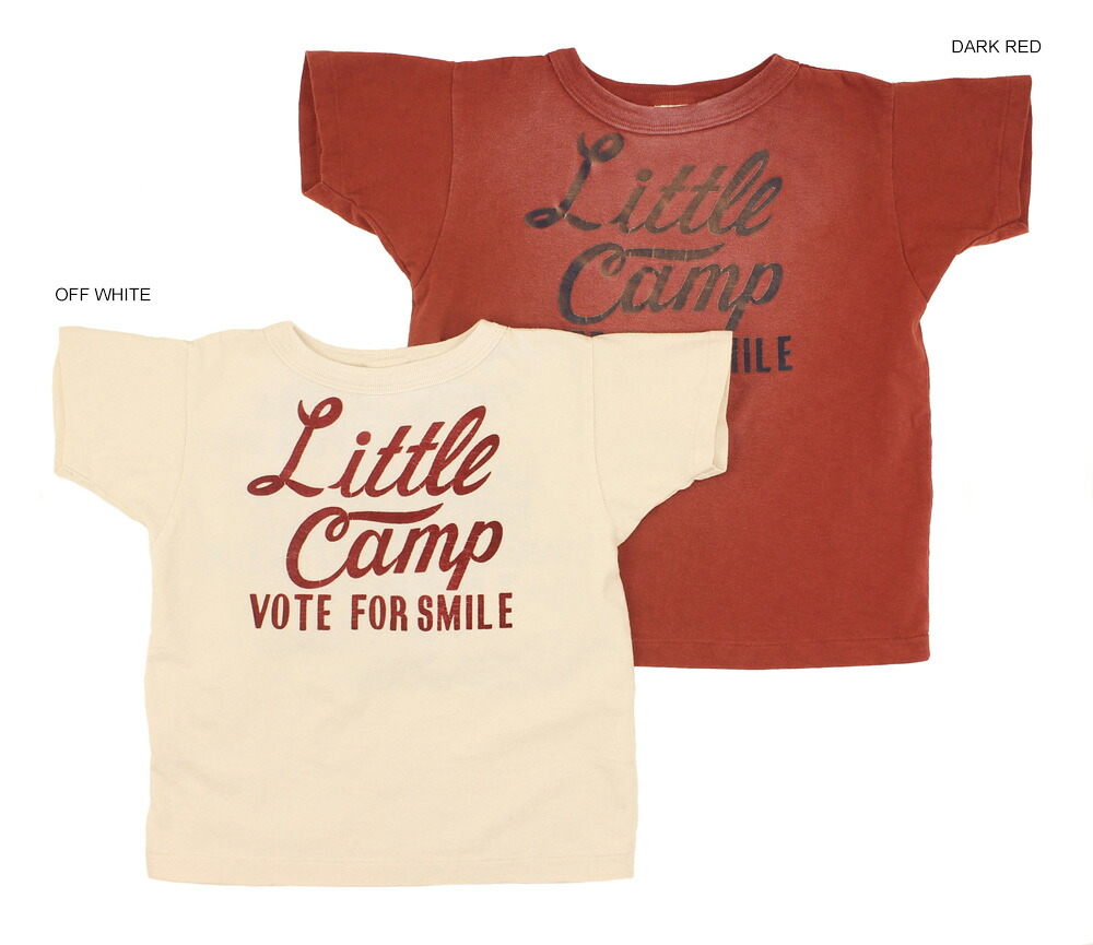 【デニム＆ダンガリー　DENIM DUNGAREE】 ビンテージテンジク LITTLE CAMP TEE (135-145) ユガミ 【22620404】