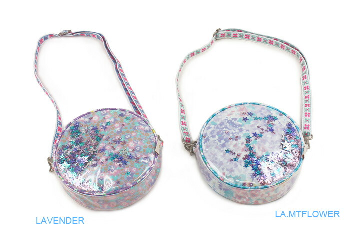 楽天市場 Fafa フェフェ 丸型ポシェット Eleri Pochette ラベンダー ラベンダーマルチフラワー 星スパンコール入り ラウンド型が 可愛いポシェット ショルダーバッグ ｐｉｃａｄｏｒ