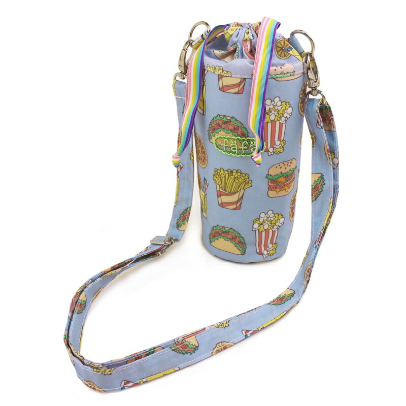 BERRY(Bottle Holder) ブルーフード 保温・保冷が可能な内側アルミシート ショルダーベルト付き 500mlのペットボトルが入ります