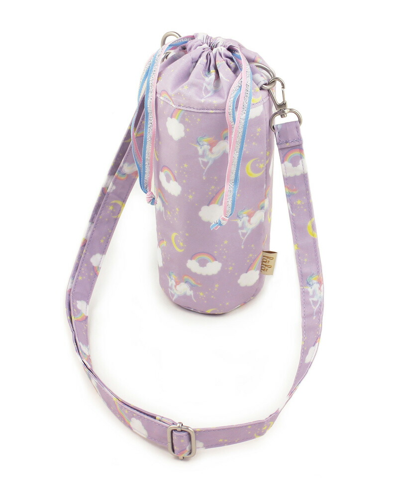 【fafa/フェフェ ボトルホルダー】BERRY(Bottle Holder)/ラベンダーマルチフラワー/水筒 ケース/保温・保冷が可能な内側アルミシート/ショルダーベルト付き/ペットボトルケース ＰＩＣＡＤＯＲ