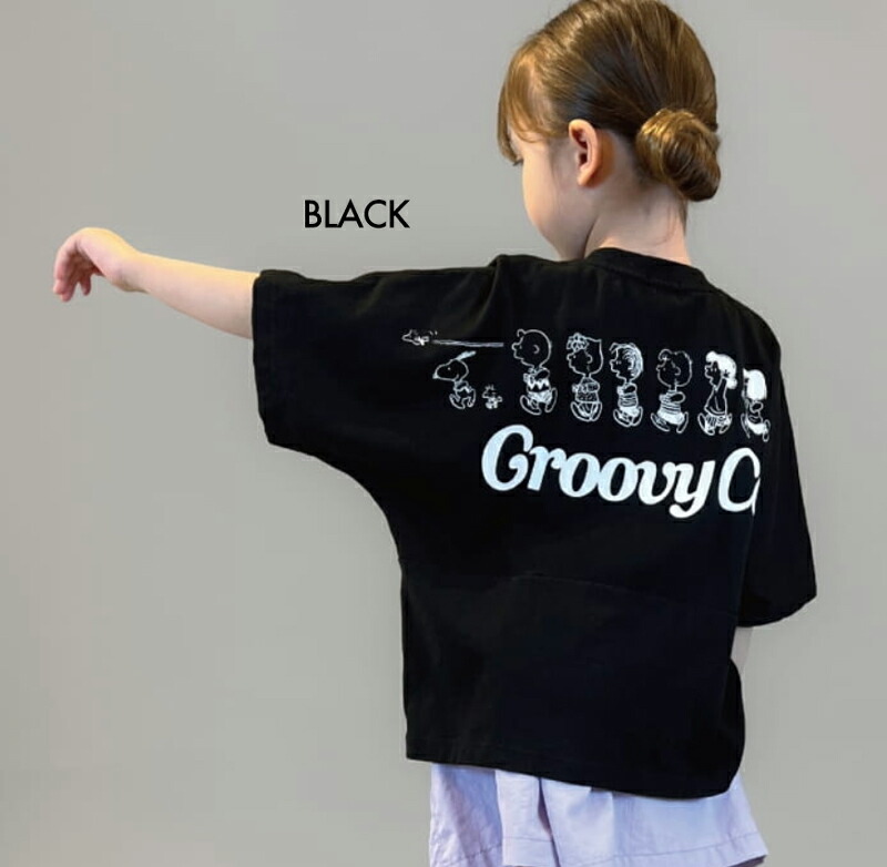 【グルーヴィーカラーズ GROOVY COLORS】 テンジク SNOOPY ALL STAR WIDE シルエット TEE (155-165)6分袖 【42621471】【4月予定】 ご予約