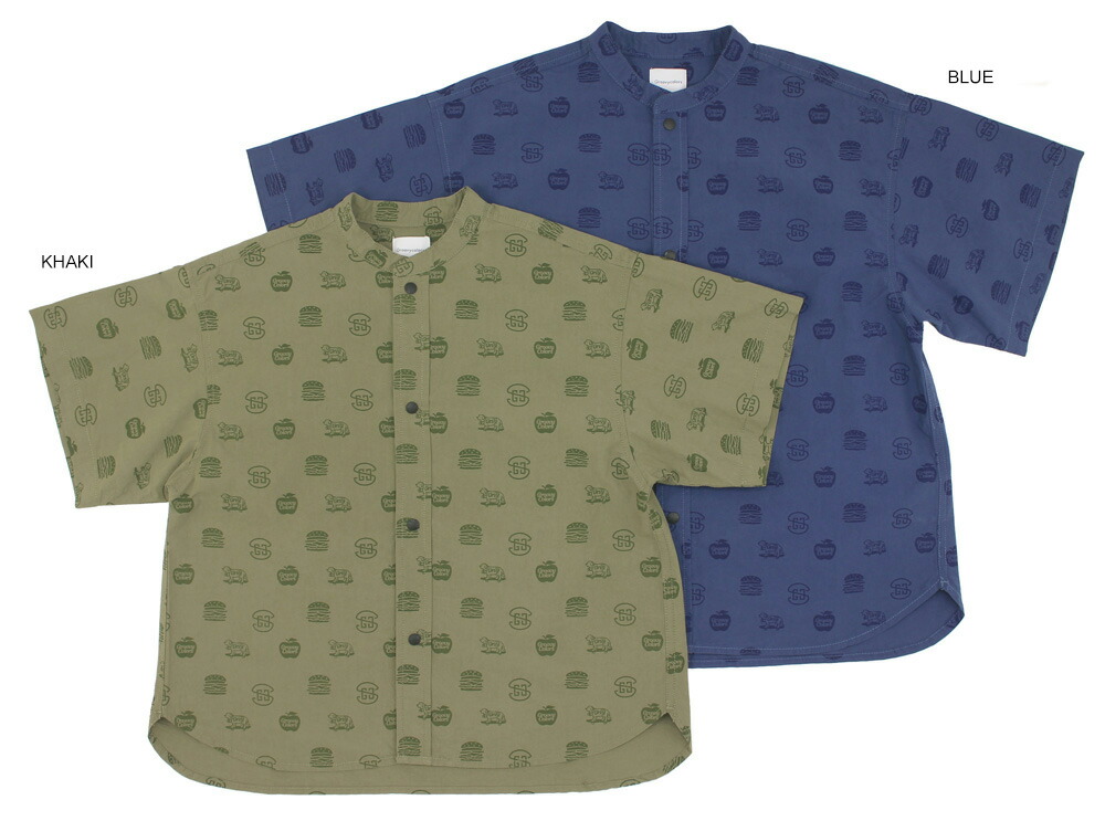 【グルーヴィーカラーズ GROOVY COLORS】 GC ソウガラ バンドカラー S/S シャツ (135-145) 【42620104】 8,591円
