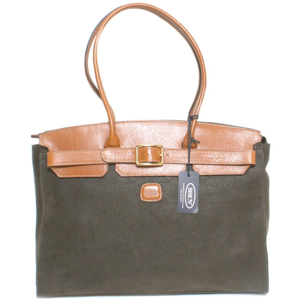 【送料無料】BRIC'S ブリックス LIFE ELISA BAG ライフ マイクロスエード ハンドバッグ トートバッグ BLF02908.278 オリーブ グリーン イタリア｜PICCOLOピッコロ
