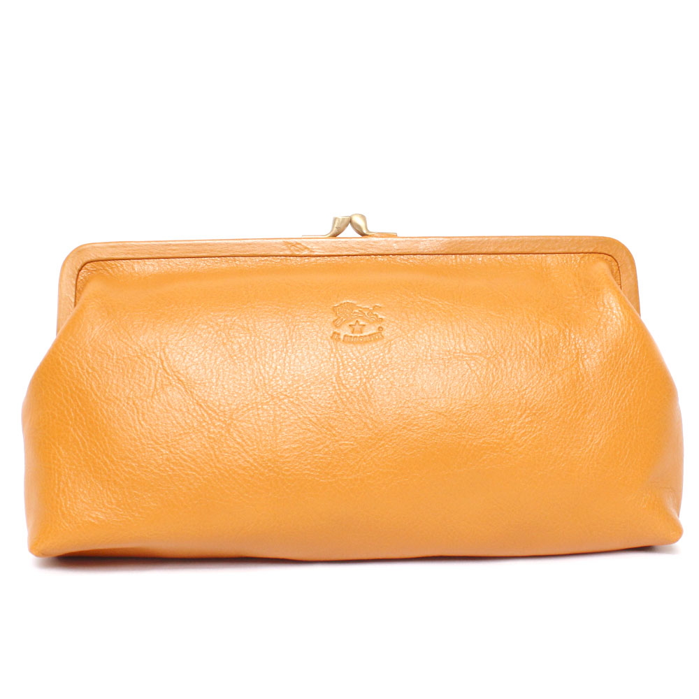 ★激レア★IL BISONTE クラッチバッグ ゴールド メタリックレザー ☆激レア☆IL BISONTE クラッチバッグ ゴールド メタリックレザー