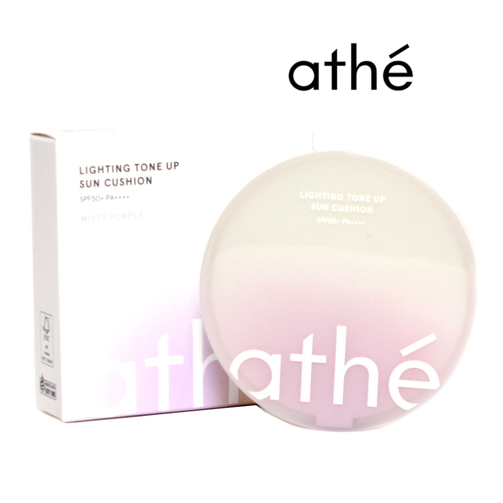 【送料無料】【2個セット】athe アッテ　LIGHTING TONE UP SUN CUSHION MISTY PURPLE ヴィーガンレリーフライティングトーンアップ サンクッション 12g×2【ミスティ パープル】