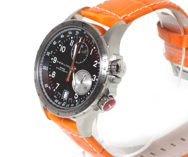 【楽天市場】【送料無料】HAMILTON ハミルトン 腕時計 Khaki ETO カーキ E.T.O H77612933 オレンジ