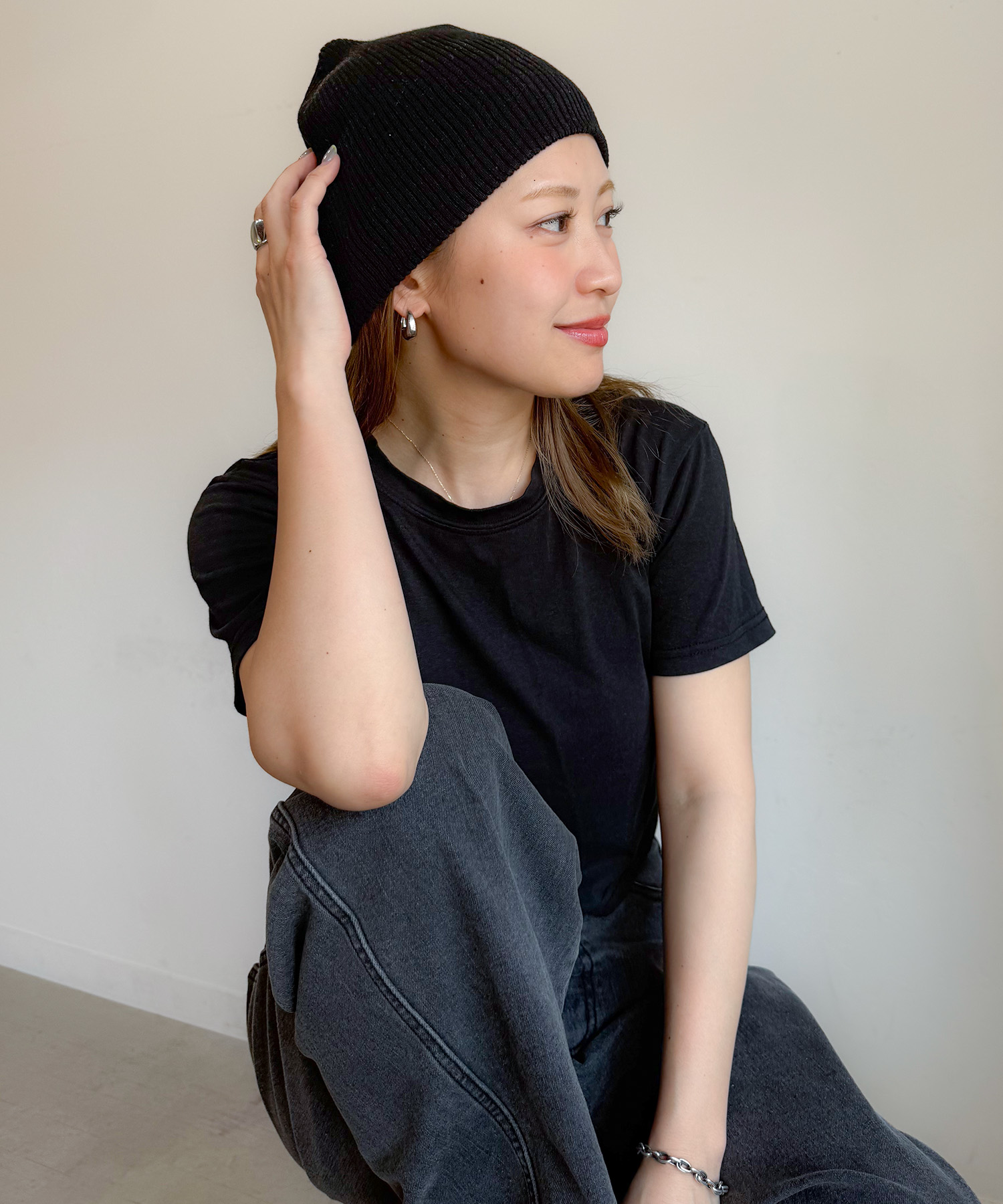 М&Kyoko　　サマーニットキャップ C】サマーニット帽 ニットビーニー 夏用ニット帽 ニットキャップ