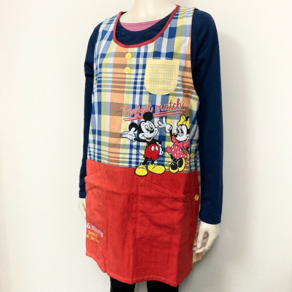 楽天市場】【メール便送料無料】ミッキーマウス エプロン STUDY 保育士