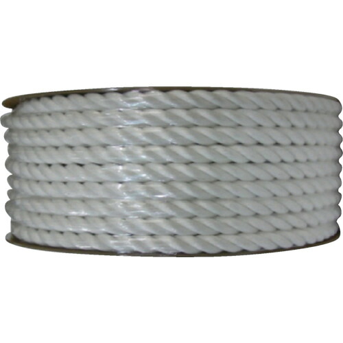 ユタカメイク ビニロンロープドラム巻 白 24mm×50m PRV-24