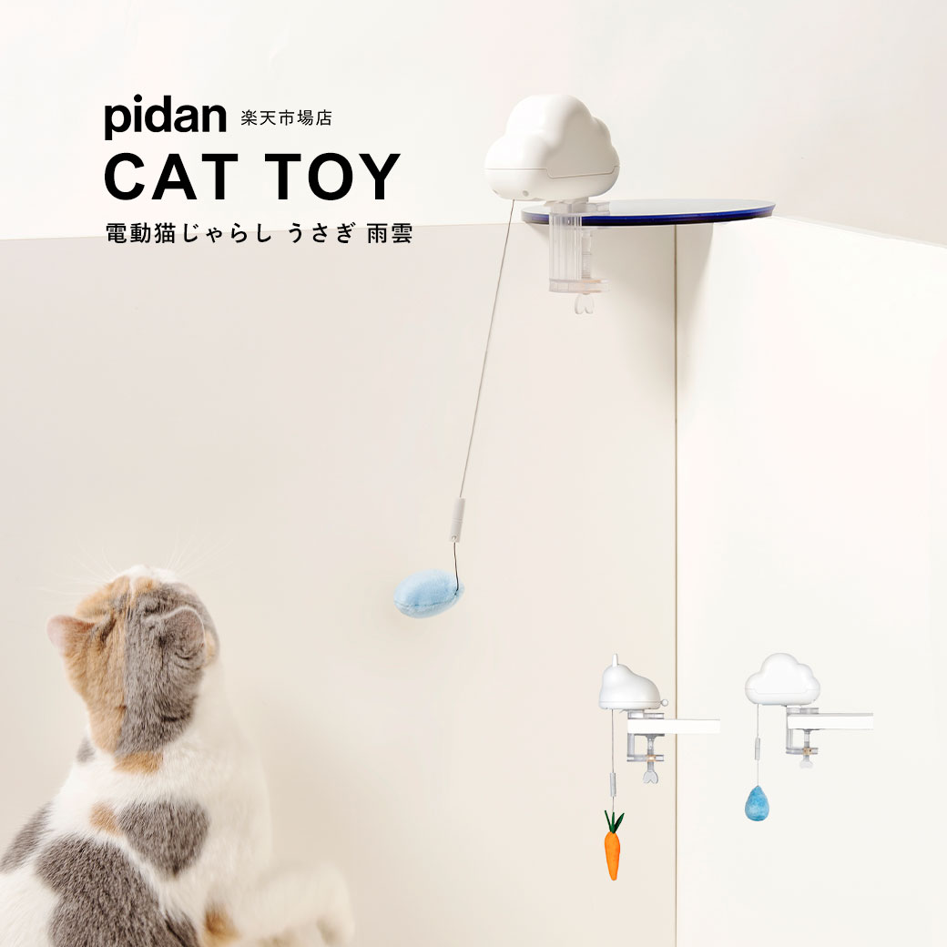 楽天市場】【送料無料】 pidan ピダン 電動猫じゃらし 雨 雲 にんじん