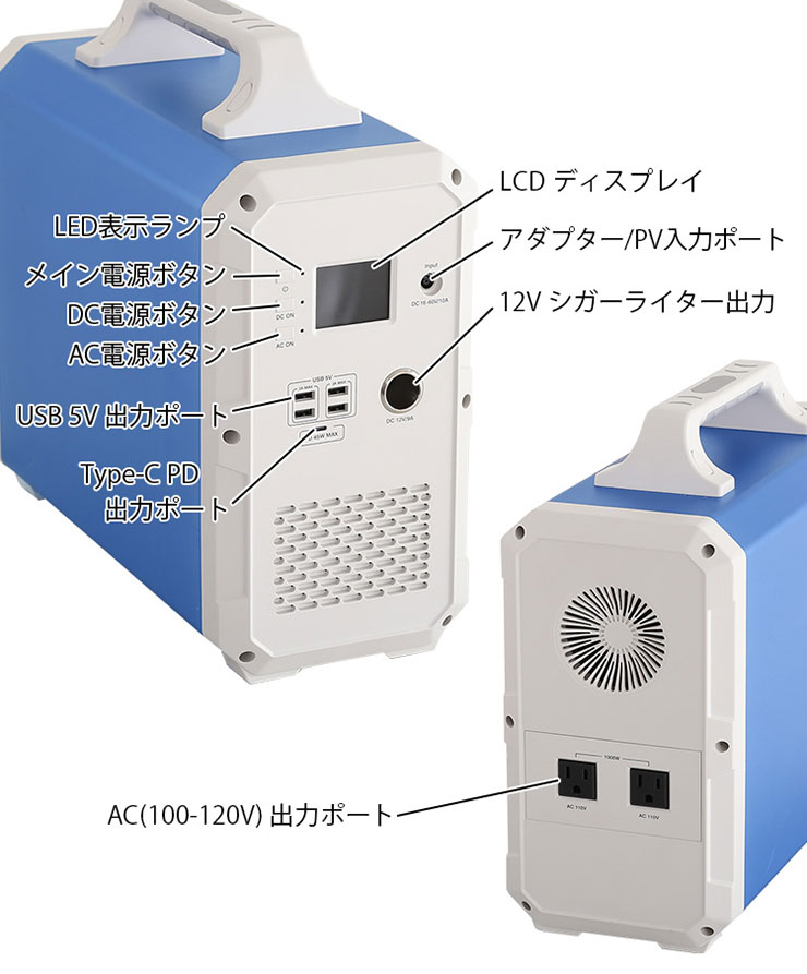 割引クーポン配布中 軽量 Pse認証済 コンセント ポータブルバッテリー mah Diy 工具 1500wh Eb150 ポータブル電源 コンセント Ac Dc シガーソケット Usb Type C 正弦波 軽量 コンパクト リチウムイオンバッテリー 蓄電池 蓄電器 Pie No非常用電源 防災