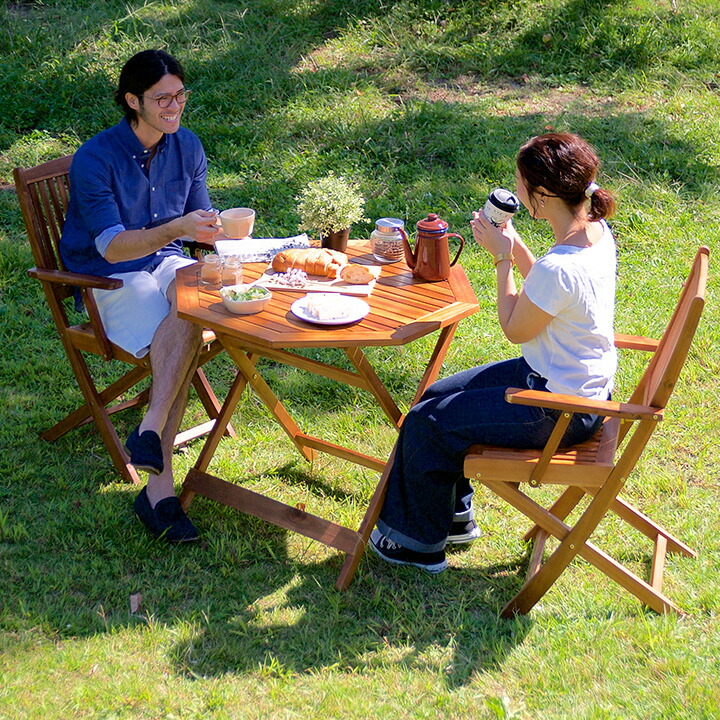 楽天市場】折りたたみテーブル 折りたたみチェア 3点セット ガーデン
