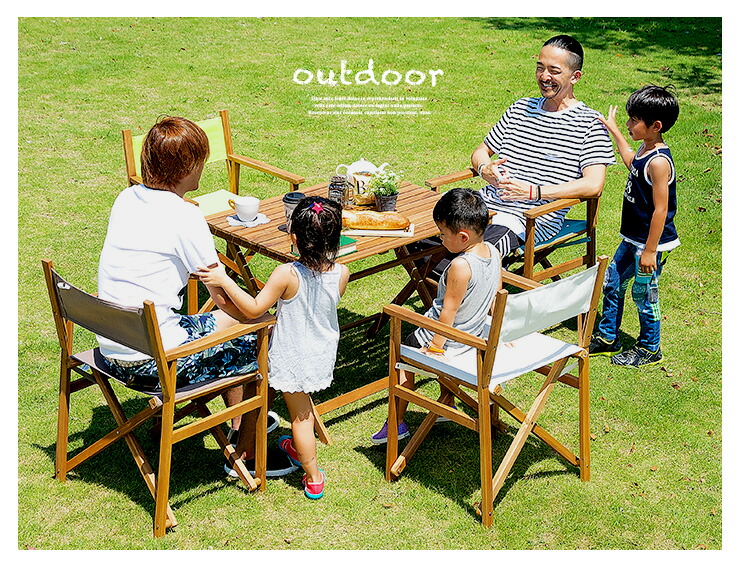 折りたたみディレクターチェア2点セットpatio(パティオ)