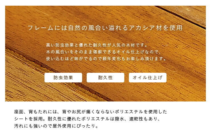折りたたみディレクターチェア2点セットpatio(パティオ)