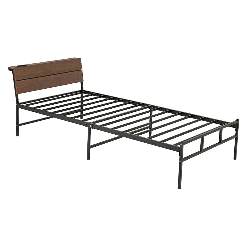 【ポイント10倍!今晩20時開始】ベッド シングルベッド フレーム 宮付き コンセント付き 98x212cm ベッドフレーム KH-3074S 2色対応 ベット シングルベット おしゃれ フレームのみ スチール ベット 通気性 収納 大人 子供 1人暮らし|Pie-no