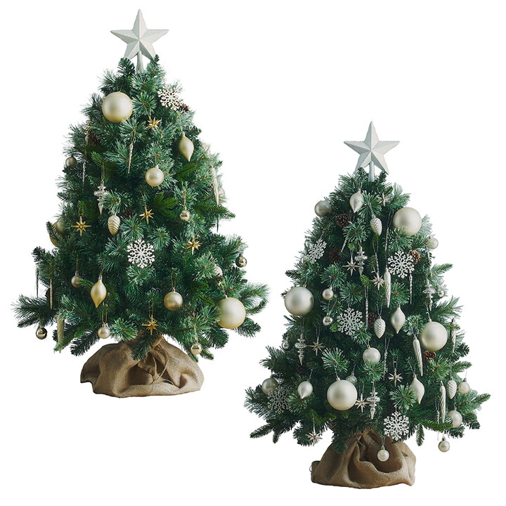 【7%OFFクーポン配布中】クリスマスツリー オーナメント ツリー おしゃれ シンプル 高級感 北欧 簡単組み立て クリスマス Xmas リビング 寝室 子供部屋 オーナメント付き Luminous(ルミナス) オーナメントセット 高さ120cm 2色対応