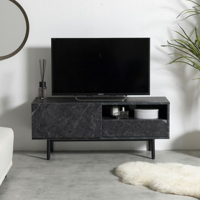 テレビ台 テレビボード ローボード おしゃれ 収納 TV台 TVボード ラック 大理石 Ellis(エリス) 幅100cm 2色対応 省スペース 扉付き 引き出し付き 脚付き コンパクト 北欧 モダン 高級感 スタイリッシュ ディスプレイ 11,856円