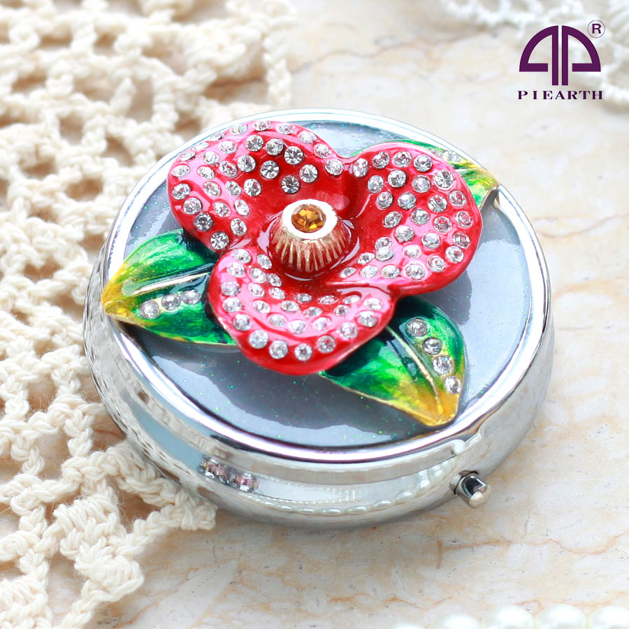 イタリン雑貨　ジュエリーボックス 小物入れ ミラー 花 アクセサリーボックス 楽天市場】アクセサリーケース フラワー ジュエリーボックス M