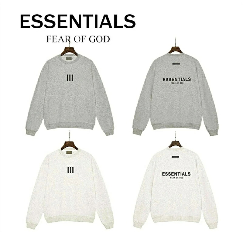 ESSENTIALS パーカー ティーシャツ トレイナー 労働者の一団のど首 FOG 大層らしい大きさ 一般受け 調教師 ティーシャツ 汗水 長袖 無地 今めかしい 心地よい 丸首 かっこいい 男女兼用 歳月服
