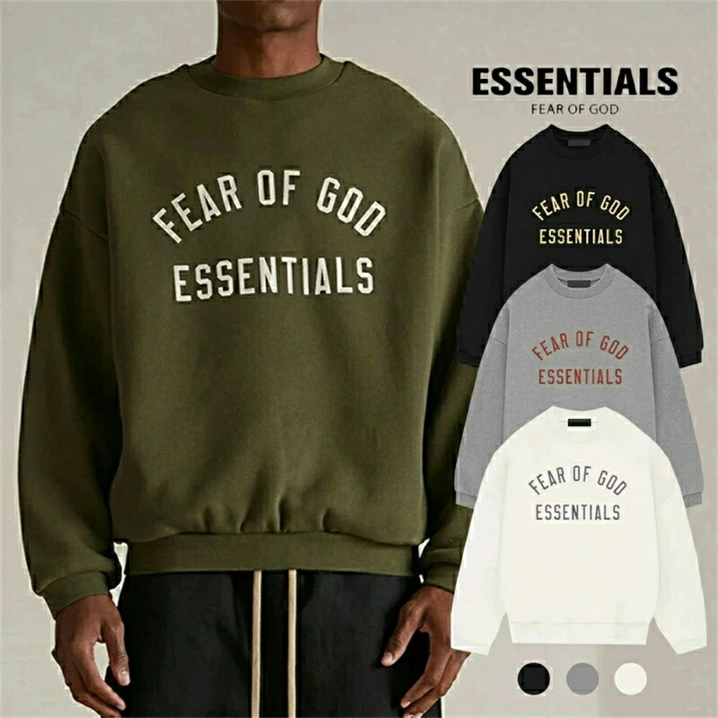 ESSENTIALS 丸首パーカー 一般受け エッセンシャルズ 大層らしい大きさ 今めかしい 労働者の一団のど首 調教師 長袖トップス 表どおり心地よい 二人組 ティーシャツ かっこいい 5colors