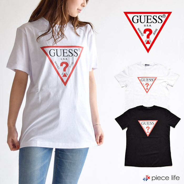 楽天市場 30 Off Guess T ゲス Tシャツ Guess Tシャツ クルーネック シンプル プリント メンズ レディース ユニセックス男女兼用 リンクコーデ Mj2k9405 メンズ レディース ユニセックス ペア 半袖 ブランド ストリート 綿100 ビッグt 白t 黒 T Piece Life ピースライフ