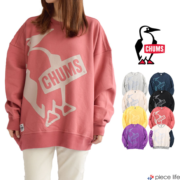 【P3倍】 チャムス CHUMS  オーバーサイズドビッグブービークルートップ Oversized Big Booby Crew Top メンズ レディース ユニ一発やる  秋 冬 綿100％ 全8色 M-XL CH00-1400