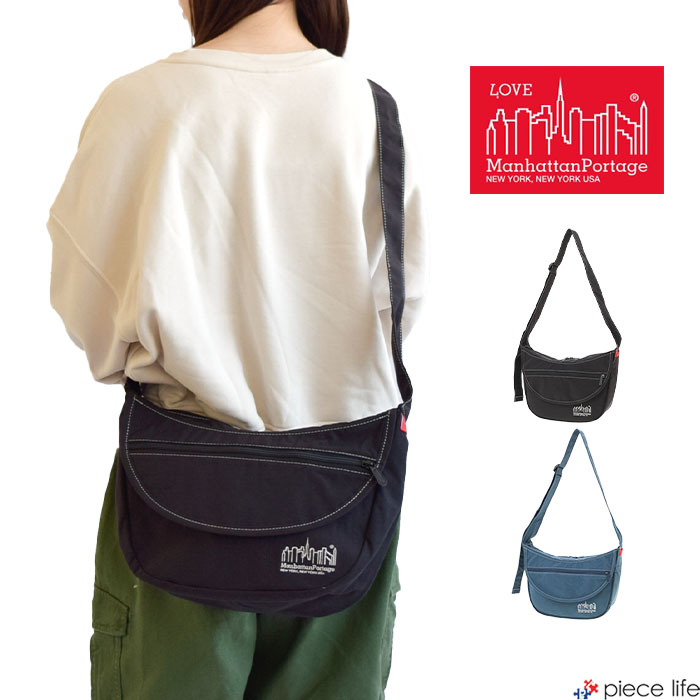 【P3倍】 Manhattan Portage マンハッタンポーテージ ショルダーバッグ Duet Shoulder Bag Crossover メンズ レディース ユニ一発やる 春 夏 秋 冬 オール時節 ナイロン 黒いこと 青み MP2409CROSSOVER