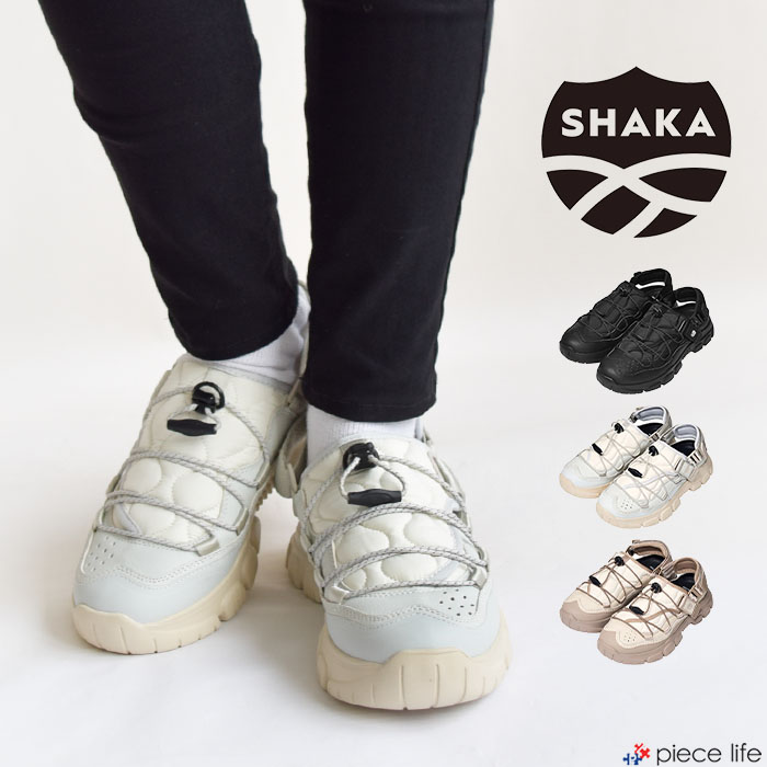 【10%OFFクーポン】SHAKA シャカ サンダル スニーカーサンダル WRAPPED MOUNTAIN AT メンズ レディース ユニセックス 春 秋 冬 ブラック リネン グレー 23cm 24cm 25cm SK-293